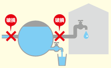 貯水機能付給水管を設置した場合